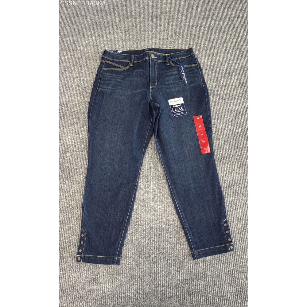 Bandolino Women's Lisbeth Skinny Crop Super Luxe Curvy Jeans Sz 14 NWT